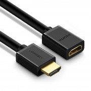 Ugreen HDMI (female) - HDMI (male) cable adapter 4K 10,2 Gbps 340 Mhz audio ethernet 0,5 m black (HD107 10140)