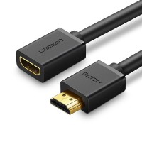 Ugreen HDMI (female) - HDMI (male) cable adapter 4K 10,2 Gbps 340 Mhz audio ethernet 1 m black (HD107 10141)
