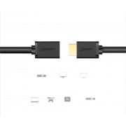 Ugreen HDMI (female) - HDMI (male) extension cord cable 19 pin 1.4v 4K 60Hz 30AWG 2m black (10142)