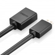 Ugreen HDMI (żeński) - mini HDMI (męski) adapter cable 4K 60 Hz Ethernet HEC ARC 32 channel audio 22 cm black (20137)