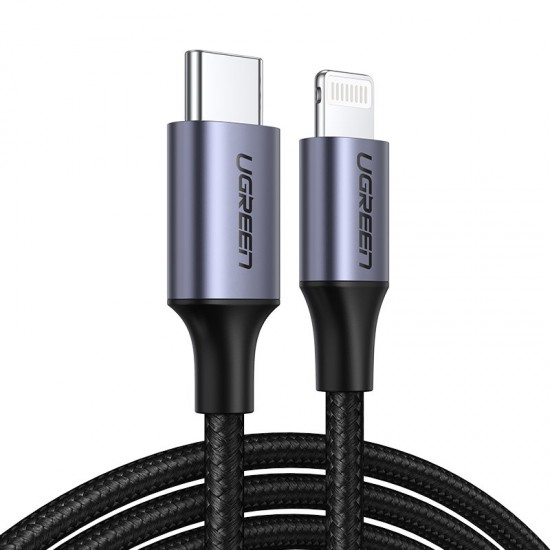 Ugreen MFI USB Type C - Lightning cable Power Delivery 3 A 480 Mbps 1 m green (80564 US304)