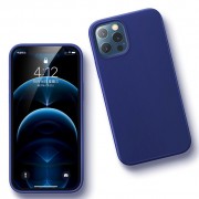 Ugreen Protective Silicone Case Soft Flexible Rubber Cover for iPhone 12 Pro Max navy blue (20458)