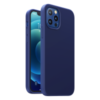 Ugreen Protective Silicone Case Soft Flexible Rubber Cover for iPhone 12 Pro Max navy blue (20458)