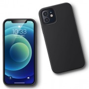 Ugreen Protective Silicone Case Soft Flexible Rubber Cover for iPhone 12 Pro / iPhone 12 black (20454)