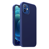 Ugreen Protective Silicone Case Soft Flexible Rubber Cover for iPhone 12 Pro / iPhone 12 navy blue (20455)
