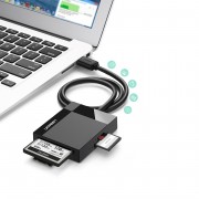Ugreen USB 3.0 SD / micro SD / CF / MS card reader black (30231)