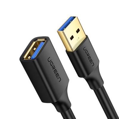 Ugreen USB 3.0 (female) - USB 3.0 (male) cable extension cord 3 m black (US129 30127)
