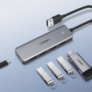 Ugreen USB - 4x USB 3.2 Gen 1 HUB with micro USB power port gray (CM219 50985)