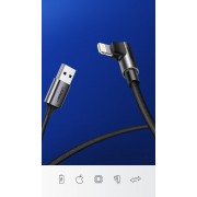 Ugreen USB - Lightning MFI angled cable 1m 2,4A black (60521)
