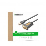 Ugreen USB - RS-232 (male) adapter cable 1 m black (CR104 20210)