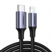 Ugreen USB Type C - Lightning cable MFI (Made For iPhone) 3 A 1 m black (US304 60759)
