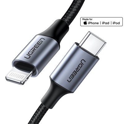 Ugreen USB Type C - Lightning cable MFI (Made For iPhone) 3 A 1 m black (US304 60759)