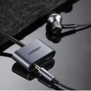 Ugreen USB Type C - USB Type C / 3,5 mm mini jack headphone adapter audio and charging 1,5A gray (50596)