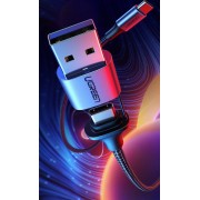 Ugreen USB Type C - USB Type C / USB cable + adapter 5 A Quick Charge 3.0 480 Mbps 1 m black (70416 US314)