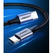 Ugreen USB Type C - USB Type C cable Quick Charge 480 Mbps 60 W 3 A 1 m black and gray (US261 50150)