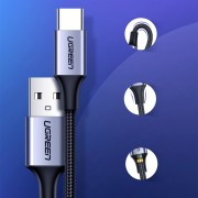 Ugreen USB - USB Type C cable Quick Charge 3.0 3A 1m gray (60126)