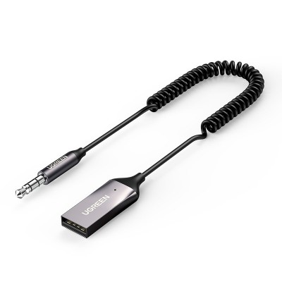 Ugreen USB Wireless Bluetooth 5.0 AUX adapter jack cable black (70601 CM309)