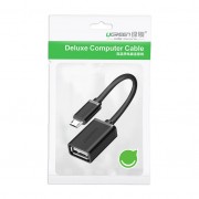 Ugreen USB (female) - micro USB (male) OTG cable adapter 12 cm USB 2.0 480 Mbps black (US133 10396)