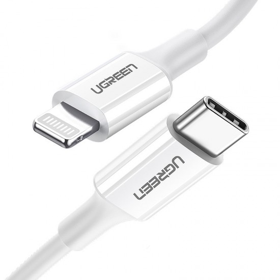 Ugreen cable USB Type C - Lightning 3A cable 0.25 m white (US171)