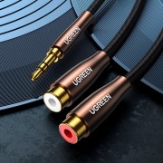 Ugreen cable audio cable 3.5 mm mini jack - 2xRCA (female) 25 cm black (AV194 50129)