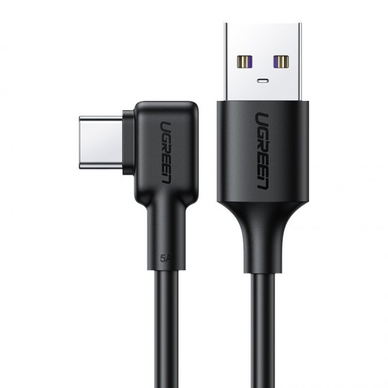 Ugreen elbow USB - USB Typ C cable 5 A Quick Charge 3.0 SCP FCP 1,5 m black (60781 US307)