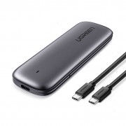 Ugreen external SSD drive M.2 NVME M-key housing case USB 3.2 Gen 2 (10 Gbps) M-key + 0,5 m cable gray (60354)