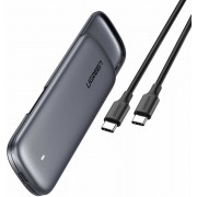 Ugreen external SSD drive M.2 NVME M-key housing case USB 3.2 Gen 2 (10 Gbps) M-key + 0,5 m cable gray (60354)