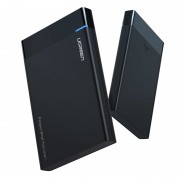 Ugreen external hard drive HDD SSD housing case SATA 2,5' USB 3.2 Gen 1 (5 Gbps) USB Typ C + cable 0,5 m black (60735)