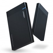 Ugreen external hard drive HDD SSD housing case SATA 2,5' USB 3.2 Gen 1 (5 Gbps) USB Typ C + cable 0,5 m black (US221 50743)