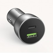 Ugreen fast car charger USB / USB Typ C Quick Charge 3.0 Power Delivery 36 W 3 A gray (CD213 60980)