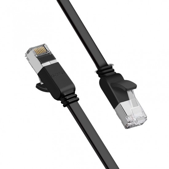 Ugreen flat Ethernet patchcord cable RJ45 Cat 6 UTP 1000 Mbps 5 m black (NW101 50187)