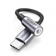 Ugreen headphone adapter with 3.5 mm mini jack to USB Type C 10 cm black (AV161 50631)