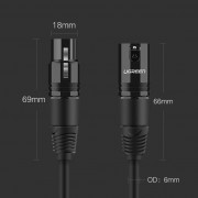 Ugreen microphone cable extension cord XLR (female) - XLR (male) 2 m (AV130) (20710)
