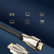 Ugreen nylon braid HDMI cable 19 pin 1.4v 4K 60Hz 3D 30AWG 3m golden (11192)