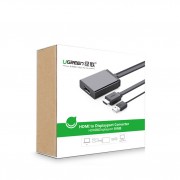 Ugreen unidirectional HDMI adapter (male) - Display Port (female) + USB (for power supply) video adapter 0.5m black (MM107)