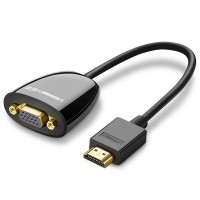 Ugreen unidirectional HDMI (male) do VGA (female) cable adapter FHD black (MM105 40253)