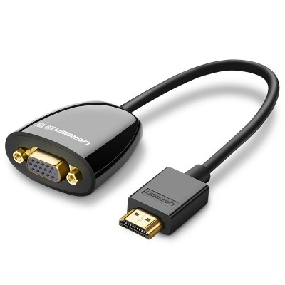 Ugreen unidirectional HDMI (male) do VGA (female) cable adapter FHD black (MM105 40253)