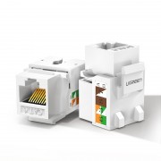 Ugreen unshielded network modules Ethernet Cat 6 8P8C RJ45 1000 Mbps 568A/B white (80178 NW143)