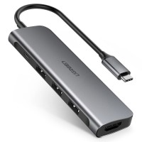 Ugreen multifuncional HUB USB Typ C 3.0 Power Delivery 3x USB 3.0 / HDMI gray (50209)