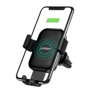 Ugreen wireless car Qi charger 10W air vent gravity car mount black (60982)