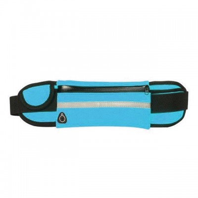 Ultimate Running Belt with bottle holder and headphone outlet blue