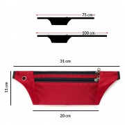 Ultimate Running Belt with headphone outlet  red