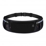 Ultimate reflective stripe Running Belt with headphone outlet black