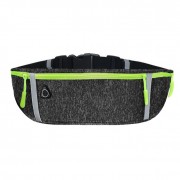 Ultimate reflective stripe Running Belt with headphone outlet black-gray