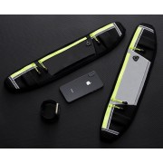 Ultimate reflective stripe Running Belt with headphone outlet blue