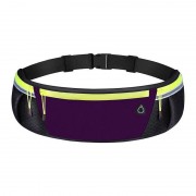 Ultimate reflective stripe Running Belt with headphone outlet purple