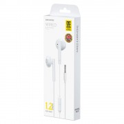 WK Design wired mini jack 3,5mm earphones white (YA01 3.5mm white)