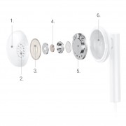 WK Design wired mini jack 3,5mm earphones white (YA01 3.5mm white)
