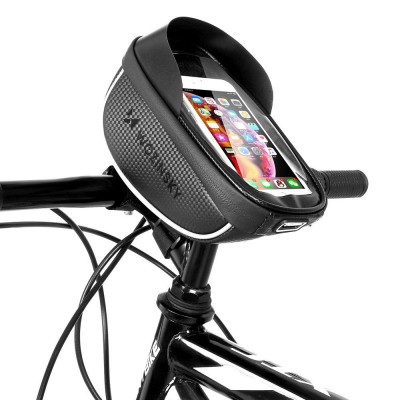 Wozinsky Bicycle Front Frame Handlebar Bag Touch Screen Phone Holder 1L black (WBB16BK)