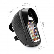 Wozinsky Bicycle Front Frame Handlebar Bag Touch Screen Phone Holder 1L black (WBB16BK)